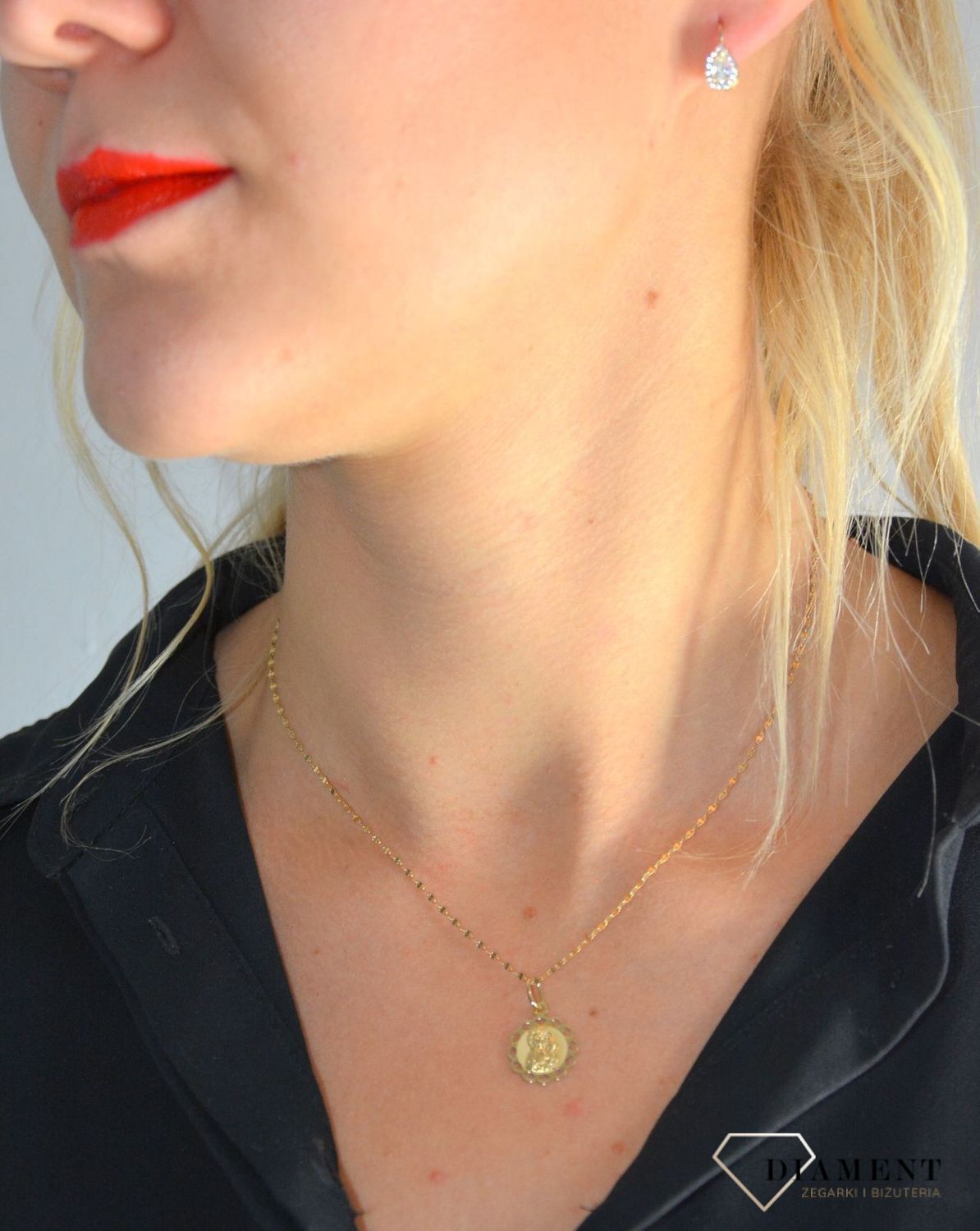 Złoty łańcuszek 585 o szerokości 1 mm DIA-LAN-1095-585 1mm.jpg